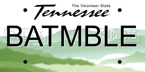 BATMBLE Tennessee License Plate