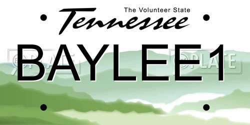 BAYLEE1 Tennessee License Plate