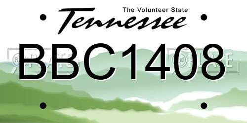 BBC1408 Tennessee License Plate