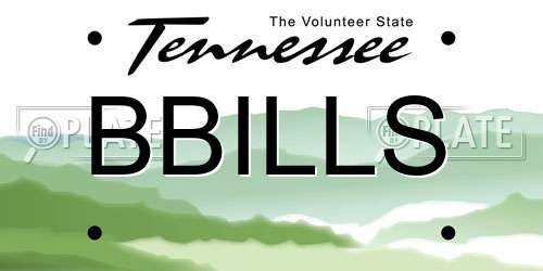 BBILLS Tennessee License Plate