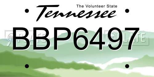 BBP6497 Tennessee License Plate