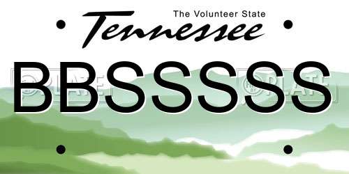 BBSSSSS Tennessee License Plate