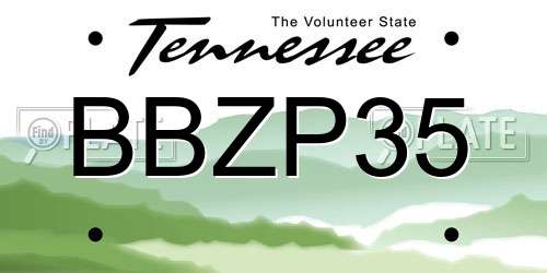 BBZP35 Tennessee License Plate