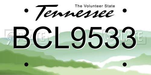 BCL9533 Tennessee License Plate