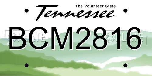 BCM2816 Tennessee License Plate