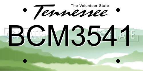 BCM3541 Tennessee License Plate