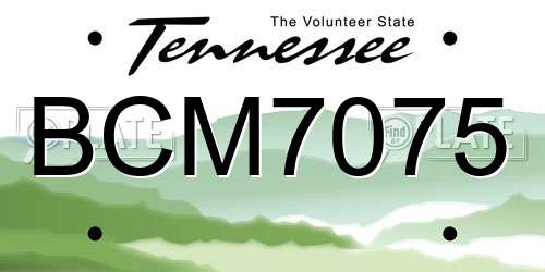 BCM7075 Tennessee License Plate