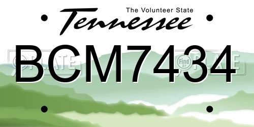 BCM7434 Tennessee License Plate