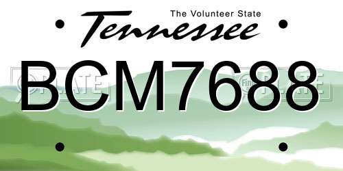 BCM7688 Tennessee License Plate