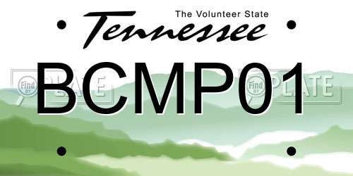 BCMP01 Tennessee License Plate