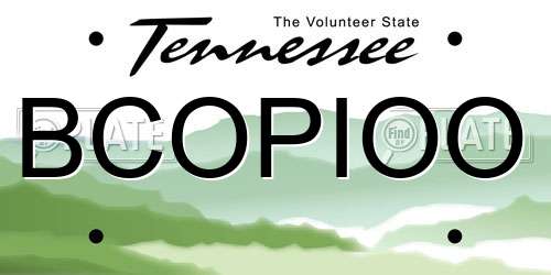 BCOPIOO Tennessee License Plate