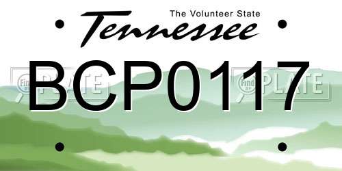 BCP0117 Tennessee License Plate