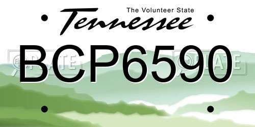BCP6590 Tennessee License Plate