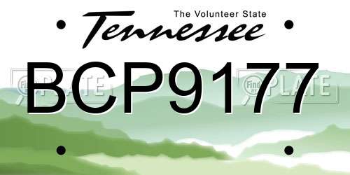 BCP9177 Tennessee License Plate