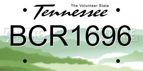 BCR1696 Tennessee License Plate