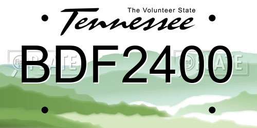 BDF2400 Tennessee License Plate