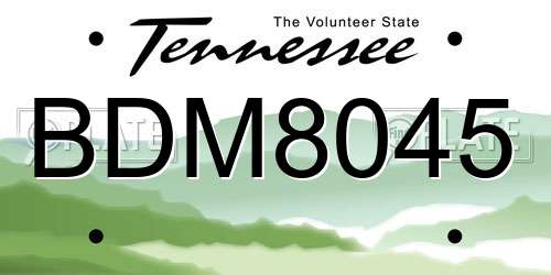 BDM8045 Tennessee License Plate