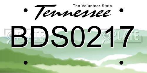 BDS0217 Tennessee License Plate