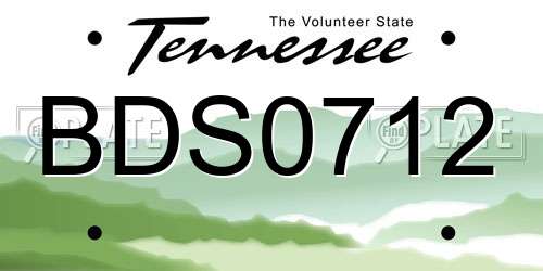 BDS0712 Tennessee License Plate