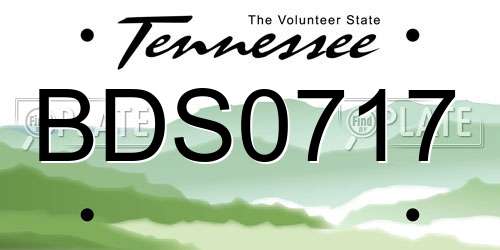 BDS0717 Tennessee License Plate