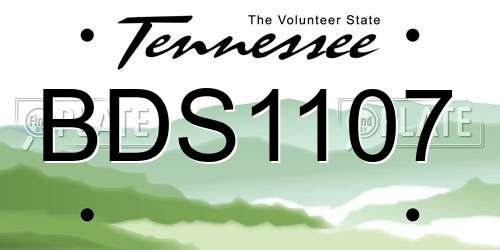 BDS1107 Tennessee License Plate