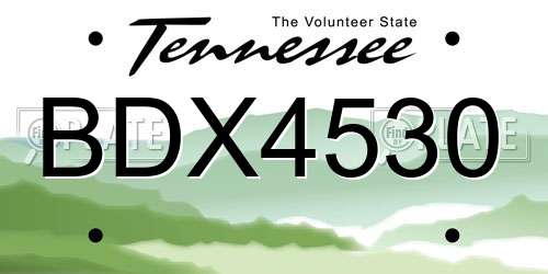 BDX4530 Tennessee License Plate