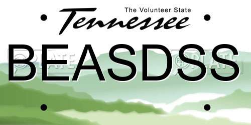 BEASDSS Tennessee License Plate