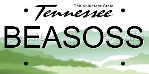 BEASOSS Tennessee License Plate