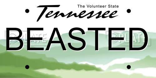 BEASTED Tennessee License Plate