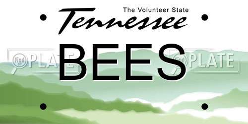 BEES Tennessee License Plate