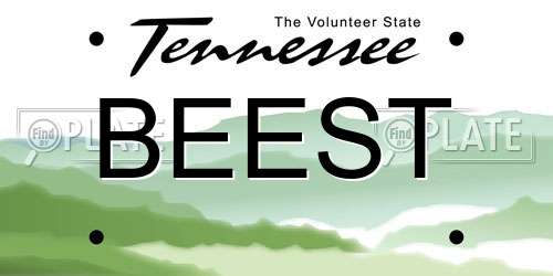 BEEST Tennessee License Plate