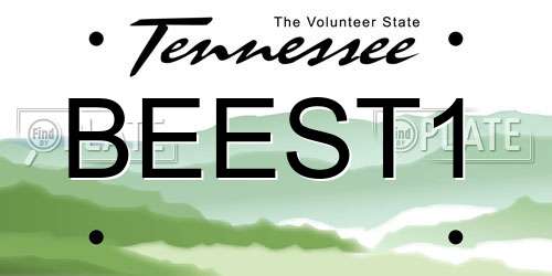 BEEST1 Tennessee License Plate