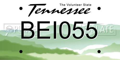 BEI055 Tennessee License Plate