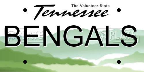 BENGALS Tennessee License Plate