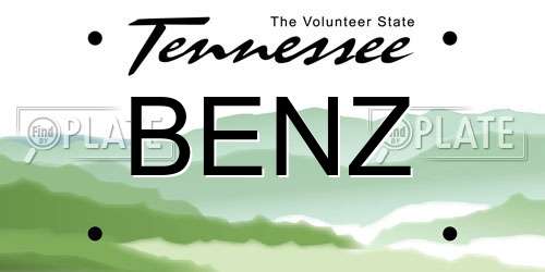 BENZ Tennessee License Plate