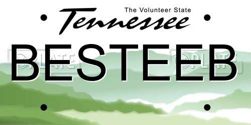BESTEEB Tennessee License Plate