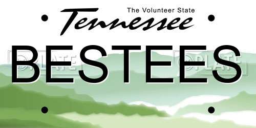 BESTEES Tennessee License Plate