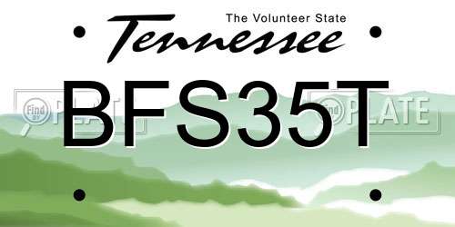 BFS35T Tennessee License Plate