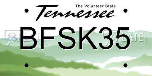 BFSK35 Tennessee License Plate