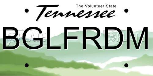 BGLFRDM Tennessee License Plate