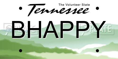 BHAPPY Tennessee License Plate