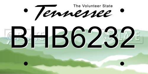 BHB6232 Tennessee License Plate
