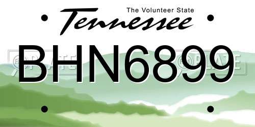 BHN6899 Tennessee License Plate