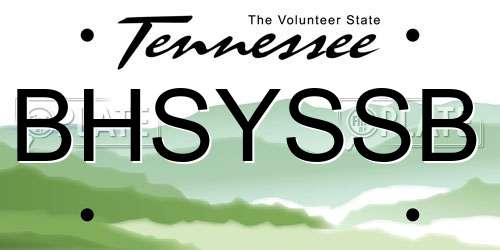 BHSYSSB Tennessee License Plate