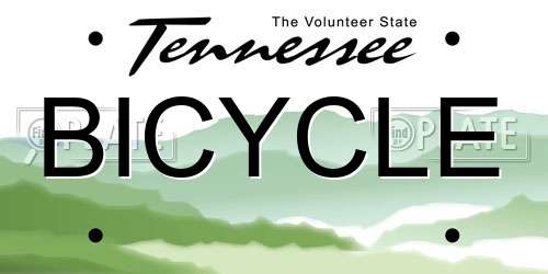 BICYCLE Tennessee License Plate