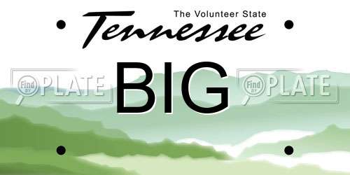 BIG Tennessee License Plate