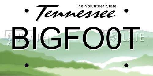 BIGFO0T Tennessee License Plate
