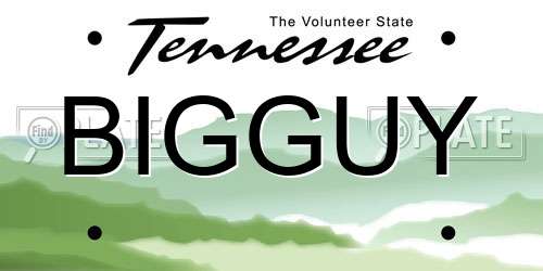 BIGGUY Tennessee License Plate