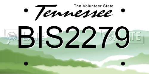BIS2279 Tennessee License Plate