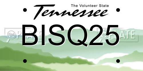BISQ25 Tennessee License Plate